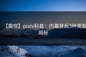 【震惊】pixiv科普：内幕背后3种类型揭秘