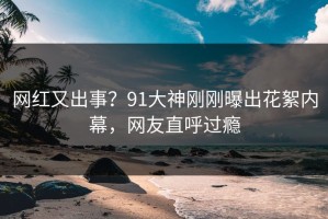 网红又出事？91大神刚刚曝出花絮内幕，网友直呼过瘾