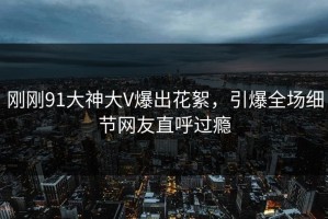 刚刚91大神大V爆出花絮，引爆全场细节网友直呼过瘾