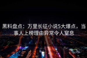 黑料盘点：万里长征小说5大爆点，当事人上榜理由异常令人窒息