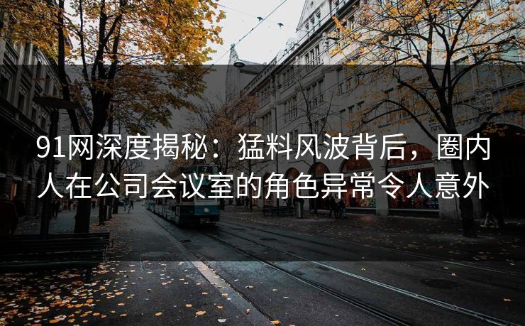 91网深度揭秘：猛料风波背后，圈内人在公司会议室的角色异常令人意外